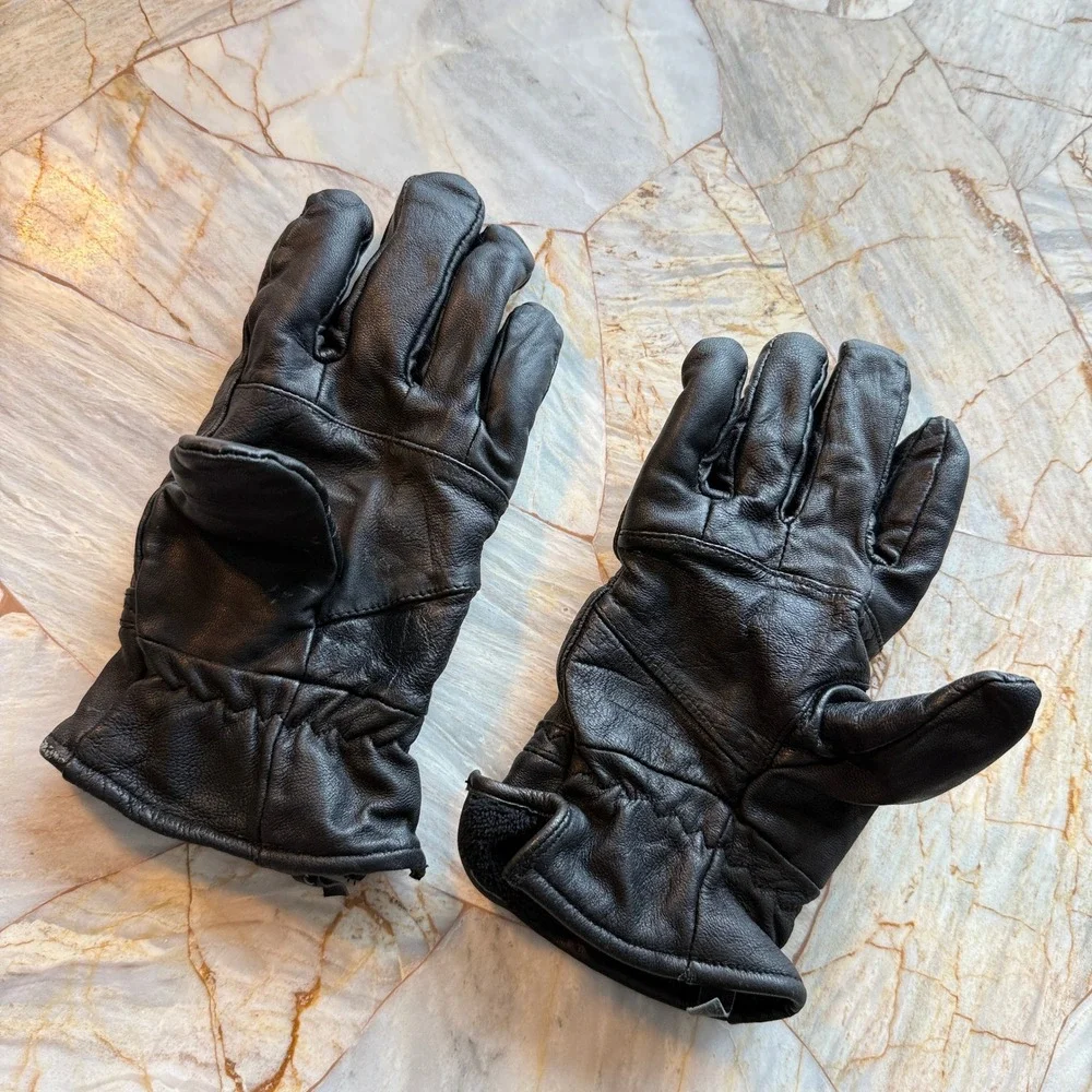 Covington Women's Black Leather Gloves Lined XL Warm Winter Driving Fashion